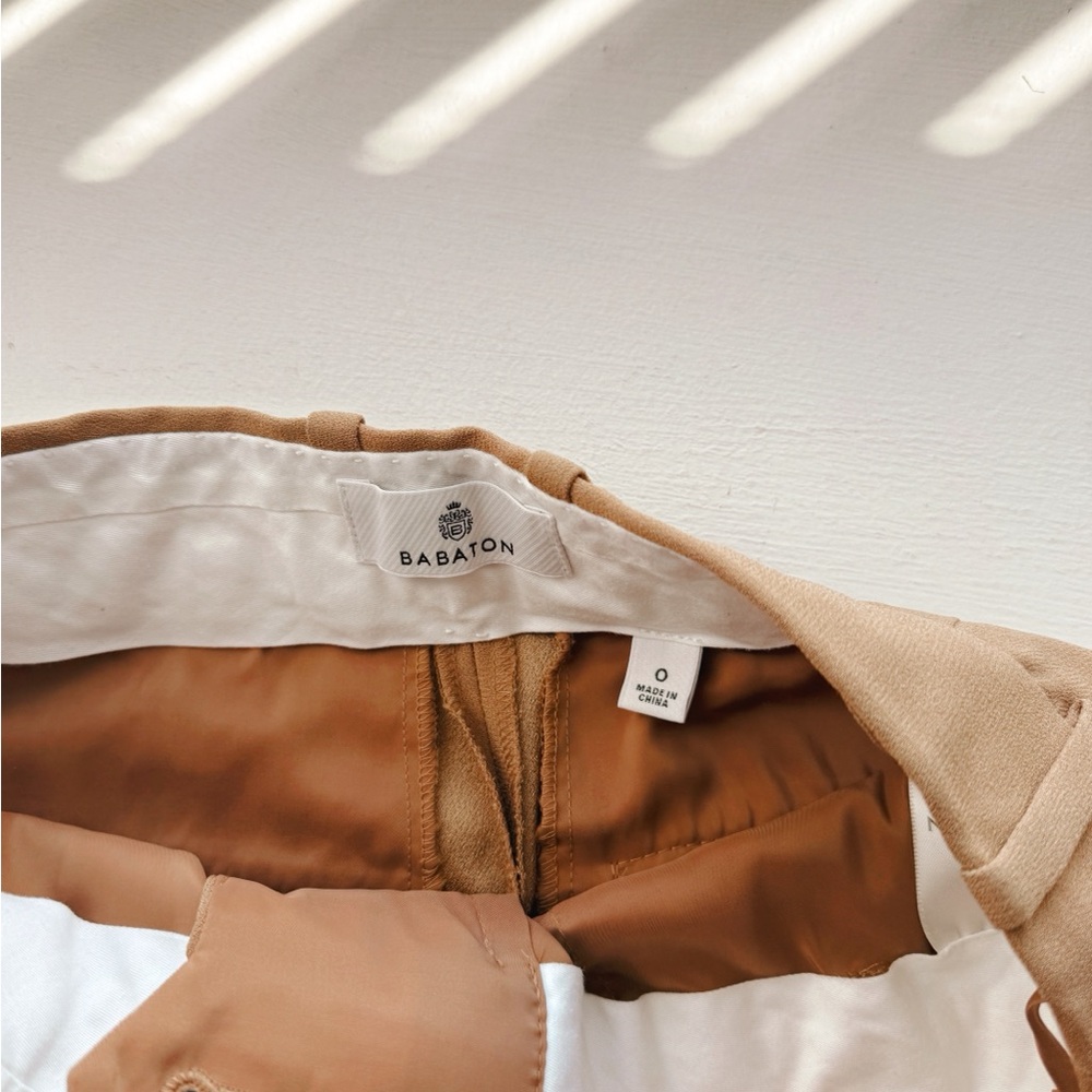 Aritzia Wide-Leg Pants in Camel/Tan - Picture 4 of 5